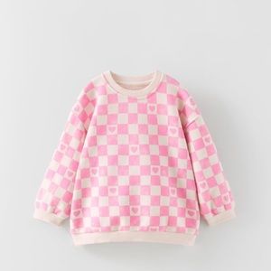 Zara Kids Checkerboard Sweatshirt